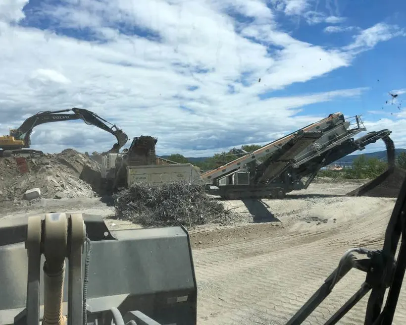 Concassage mobile en opération — Secteur du Saguenay